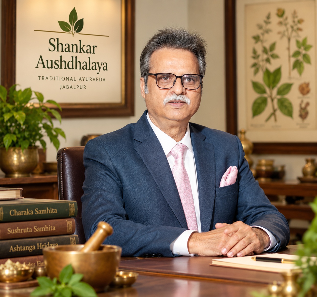 Dr. Rajaish Sharma at Shankar Aushdhalaya, Jabalpur